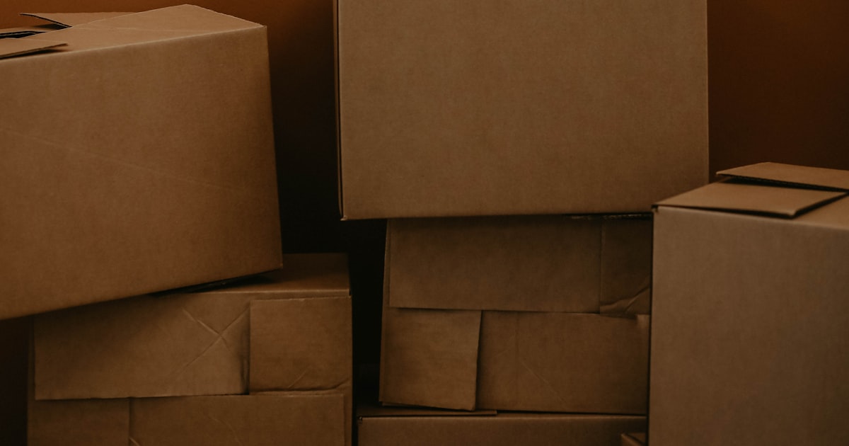 A cardboard box