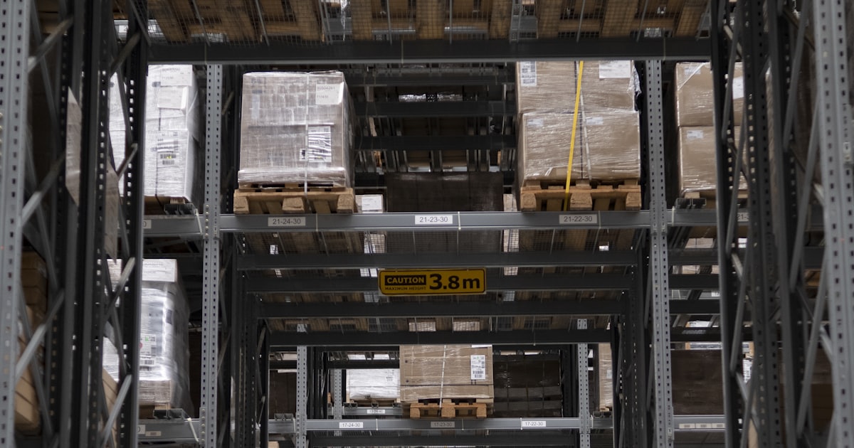a large warehouse filled with lots of boxes
