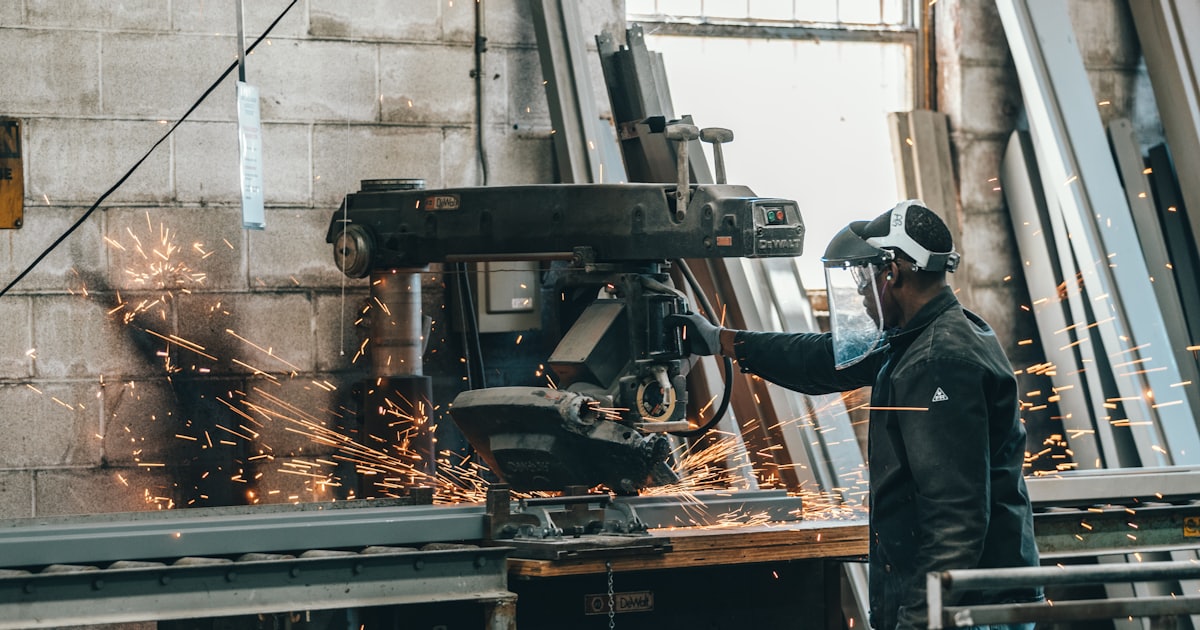 man working with tools