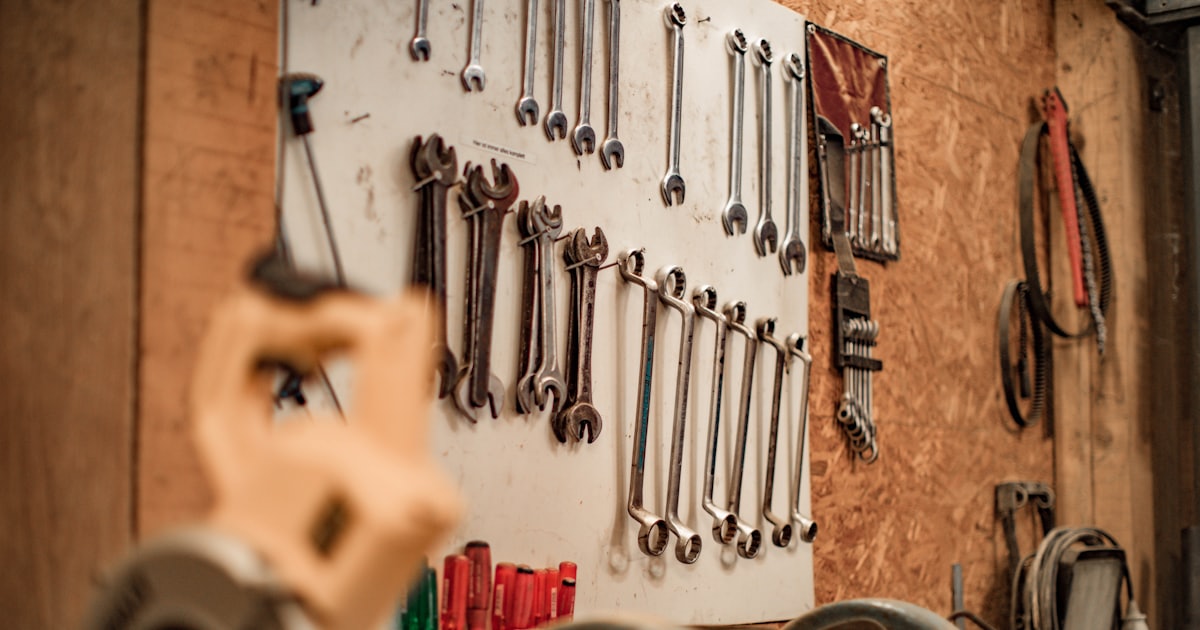 brown and gray metal tools
