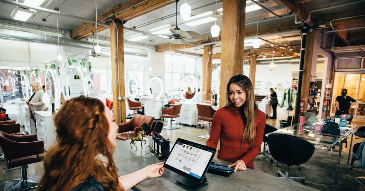 two women near tables