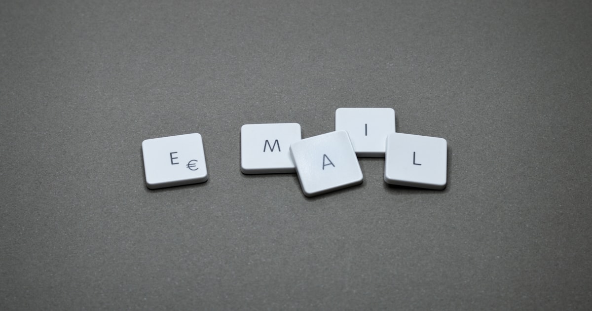 The word email in tiles