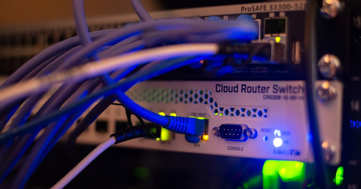 A network with wires connected