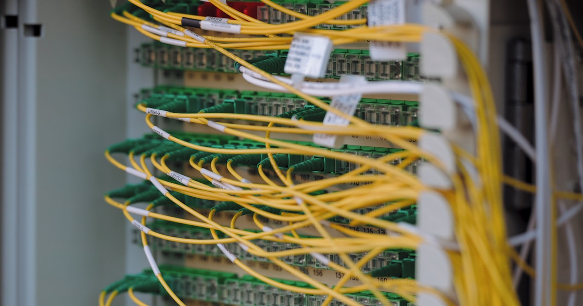Neatly connected network cables