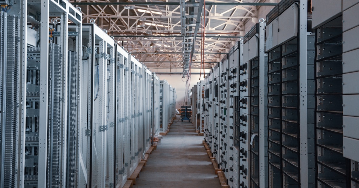 A server room aisle
