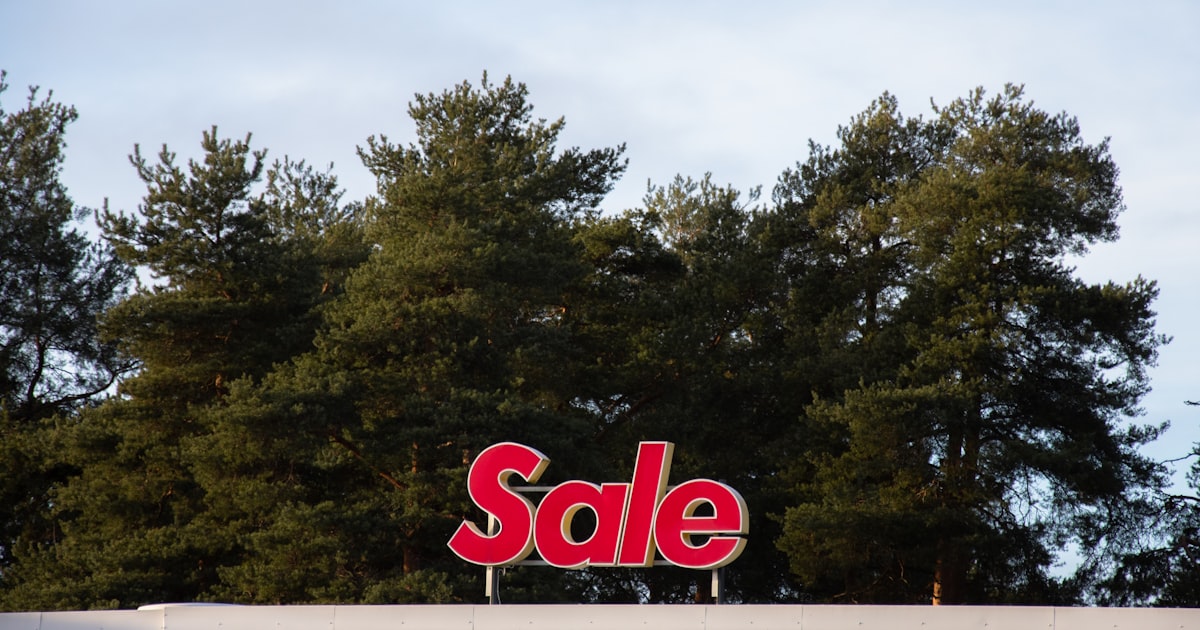 A sale sign on a building