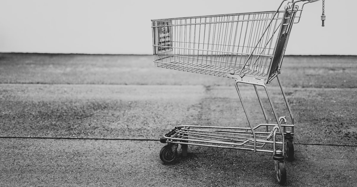 Grey shopping cart