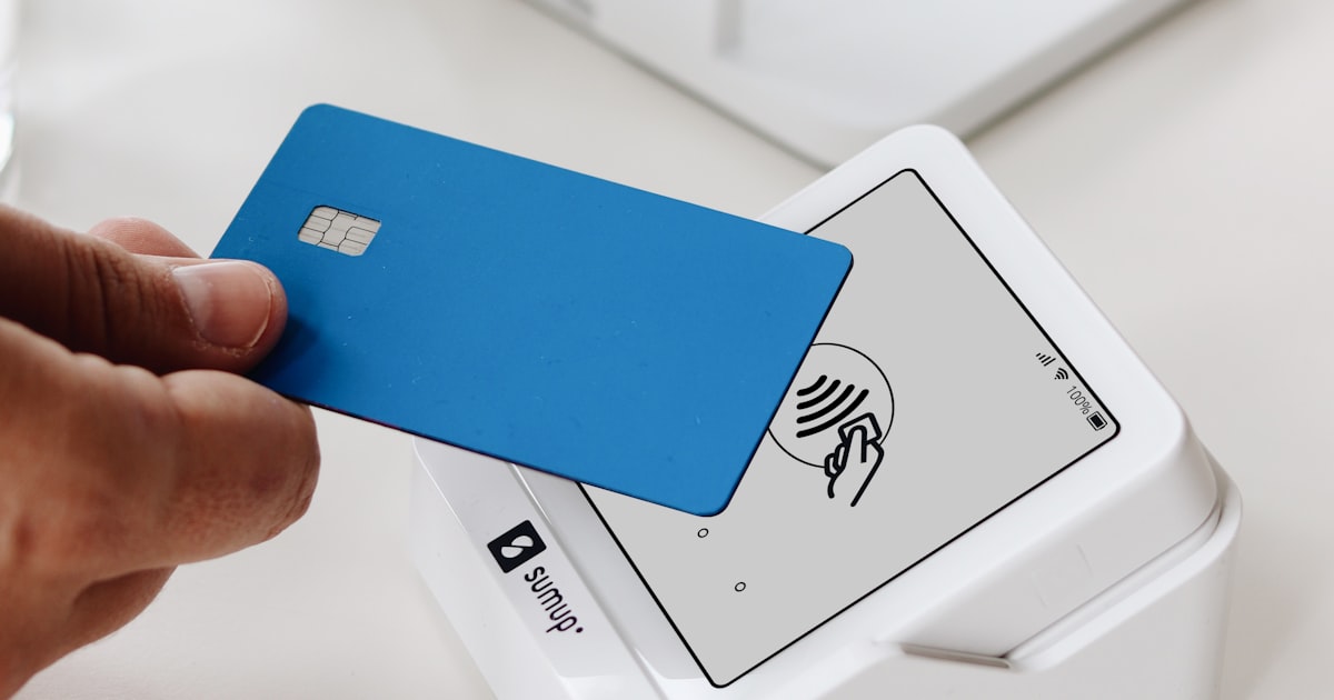Holding a credit card