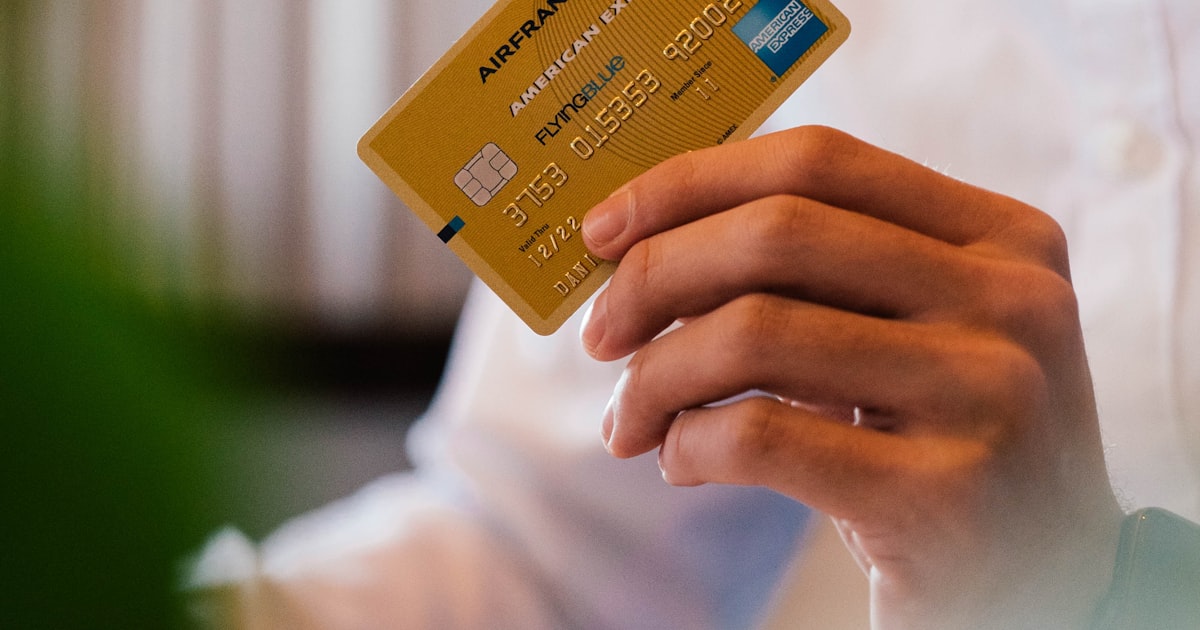 Holding a credit card