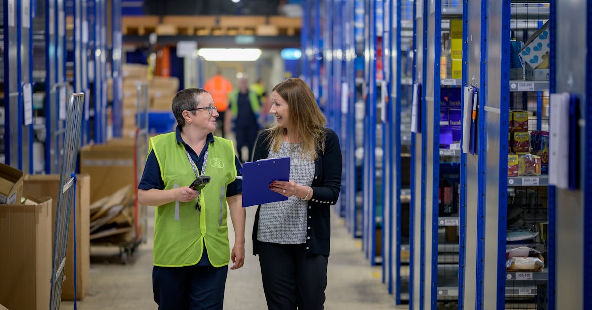 Workers in a warehouse