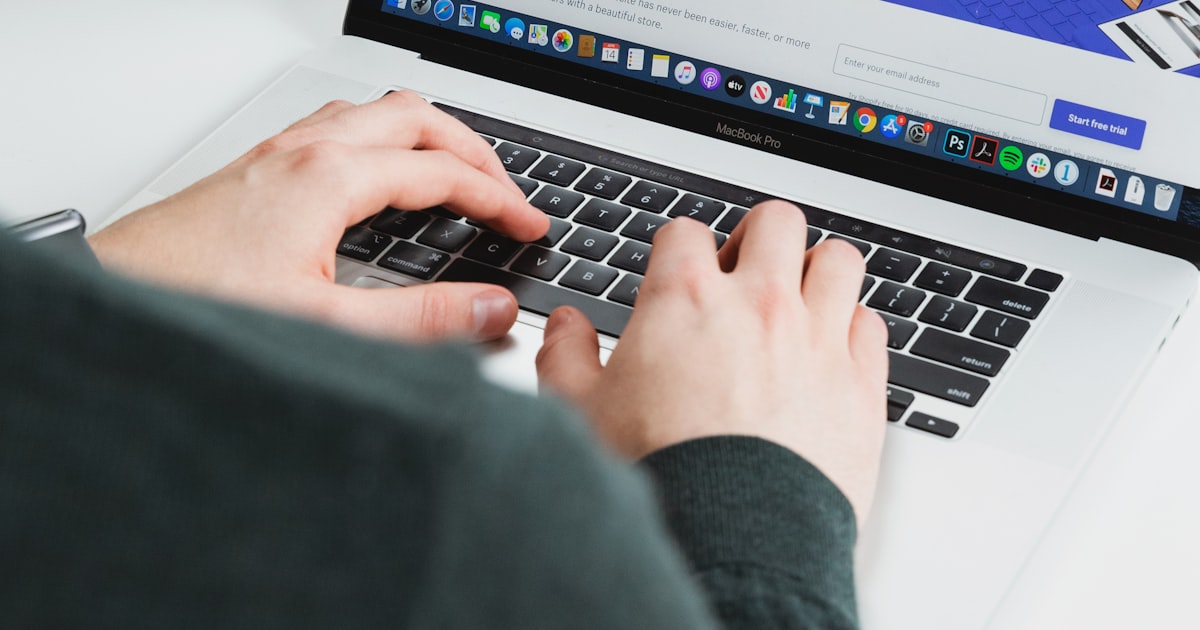 Using a laptop