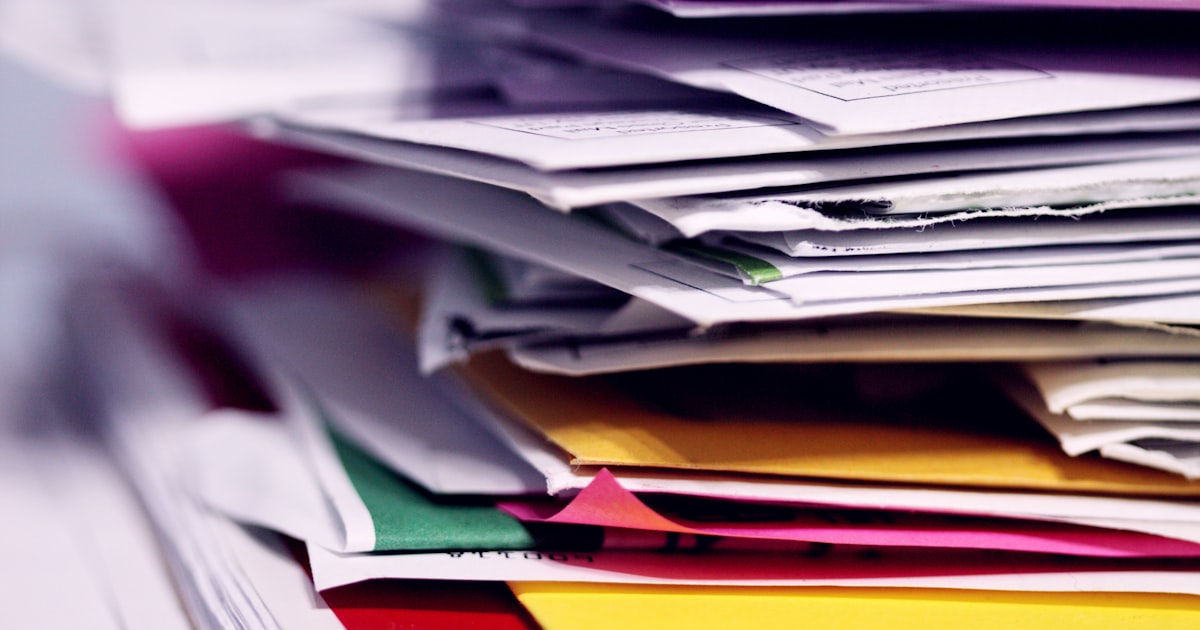 A pile of printed papers