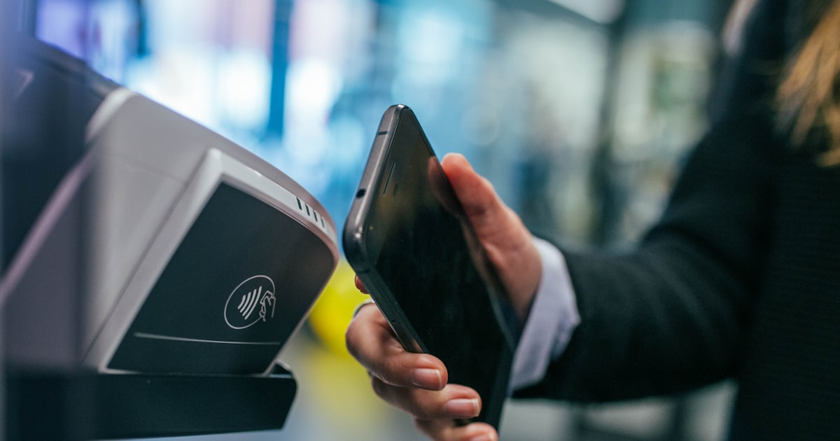 Holding a smartphone