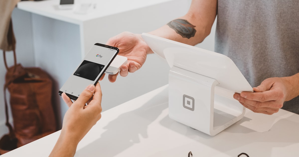 Holding a smartphone