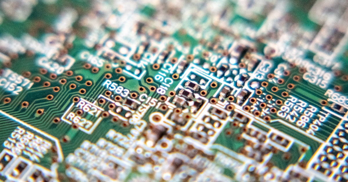 A green and black circuit board