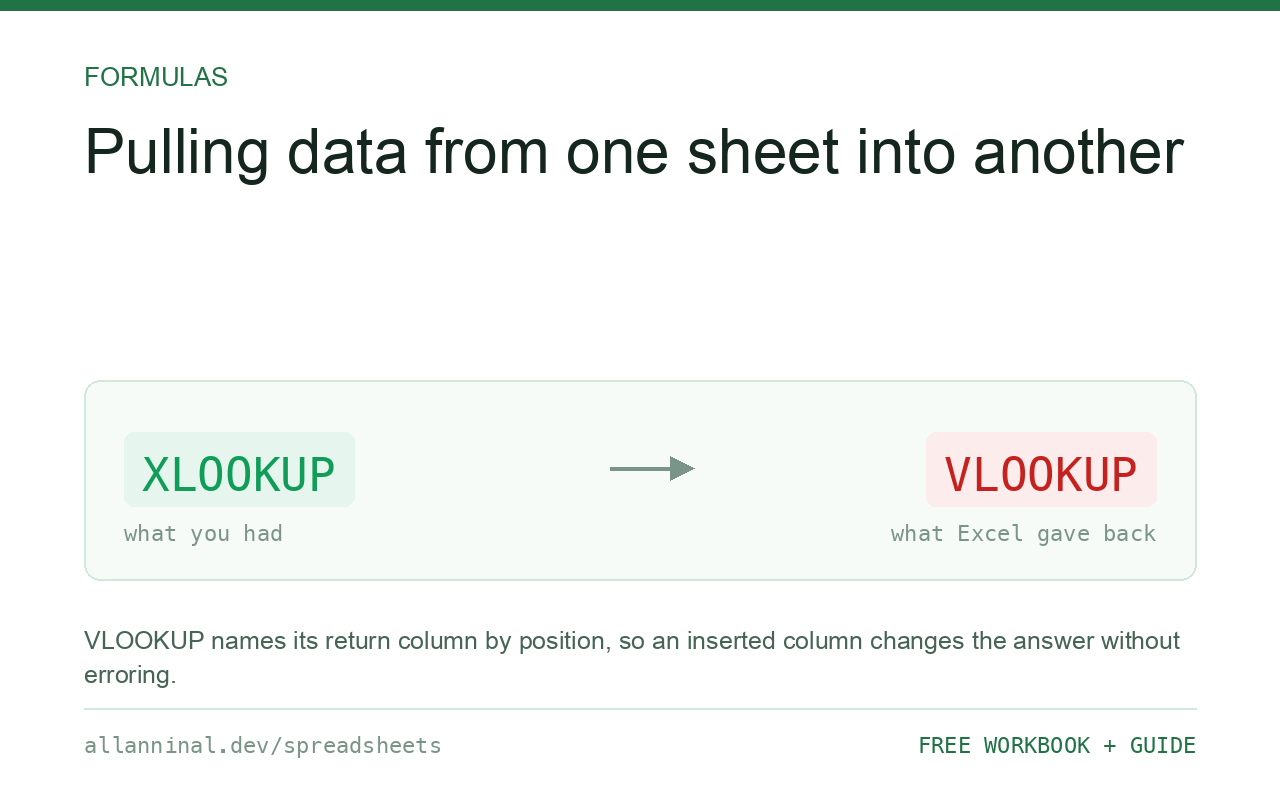 I need to pull data from one sheet into another