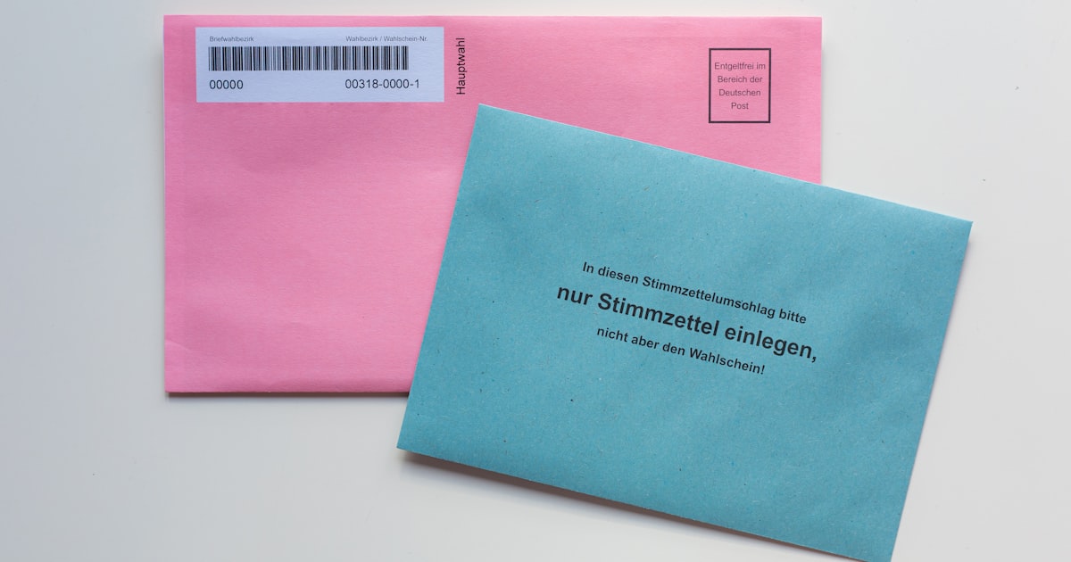 A blue envelope