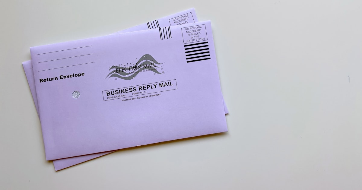 A purple envelope