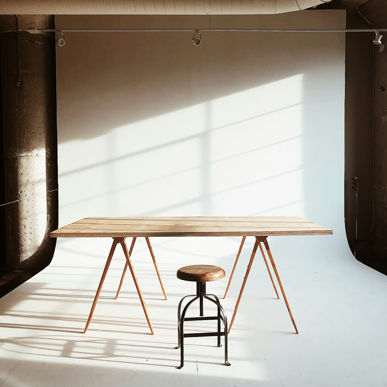 The studio's main worktable.