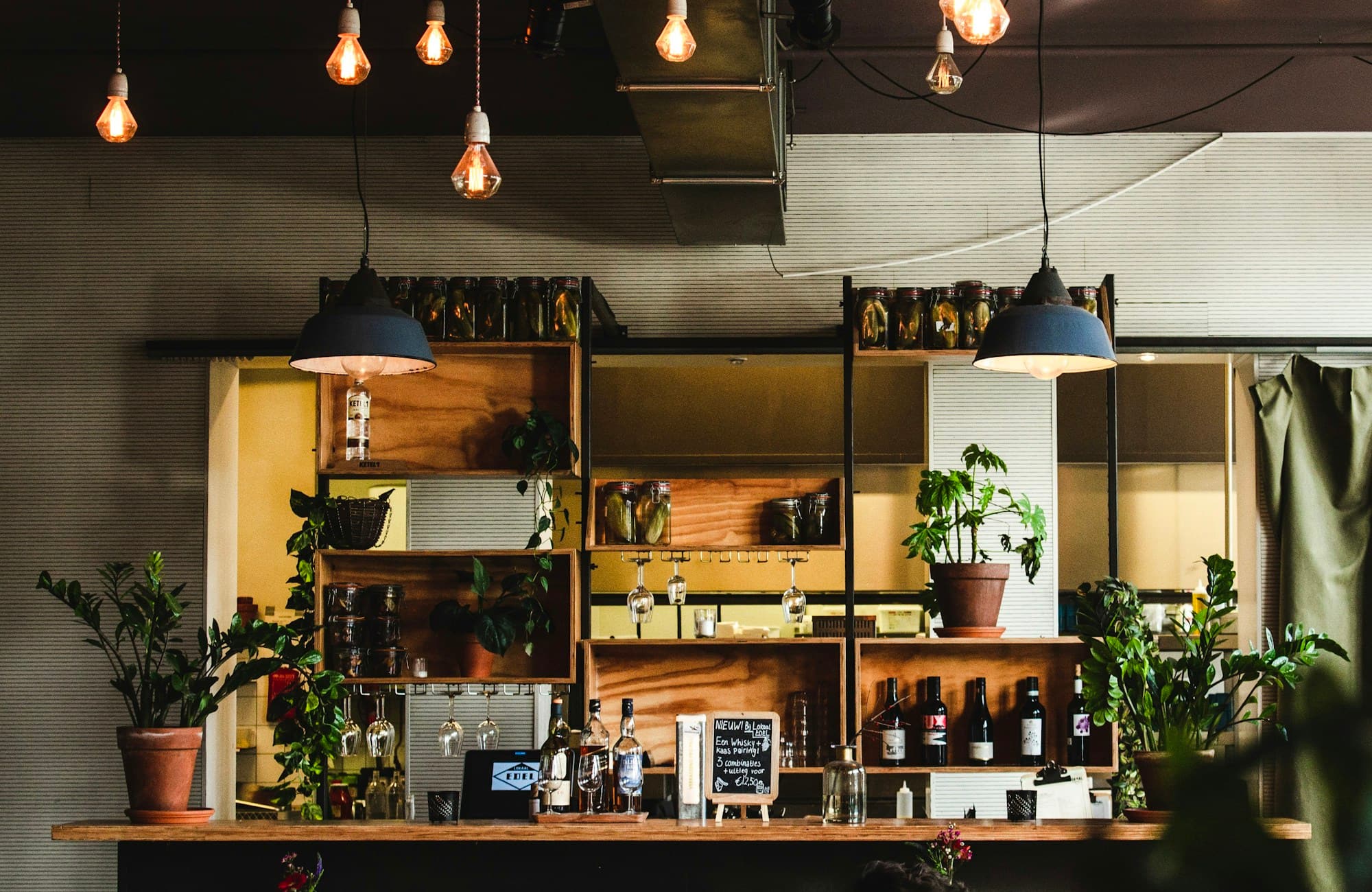 Inside the café