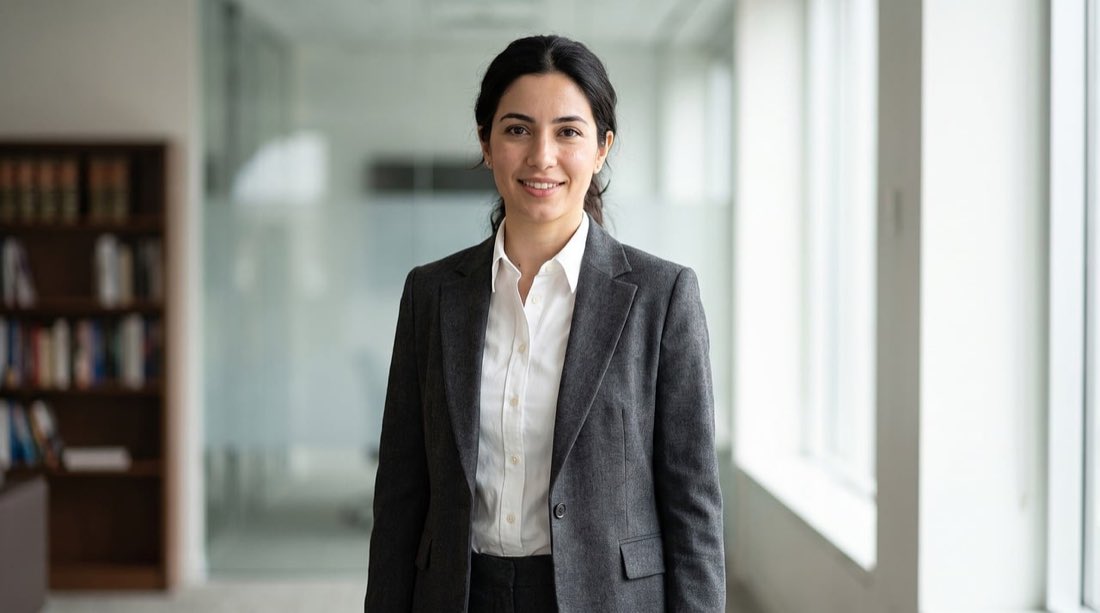 Portrait of a professional woman, representing Marisol Griego, principal designer