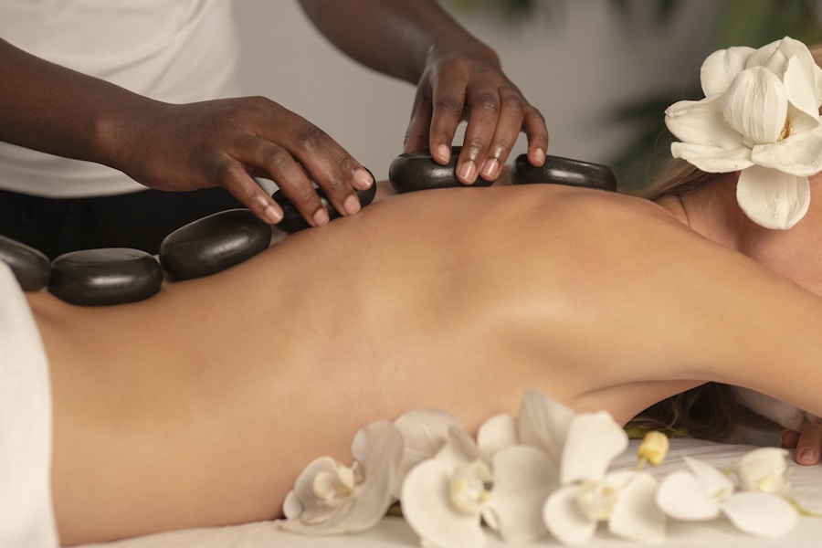 Mara Chen massage therapist preparing treatment space