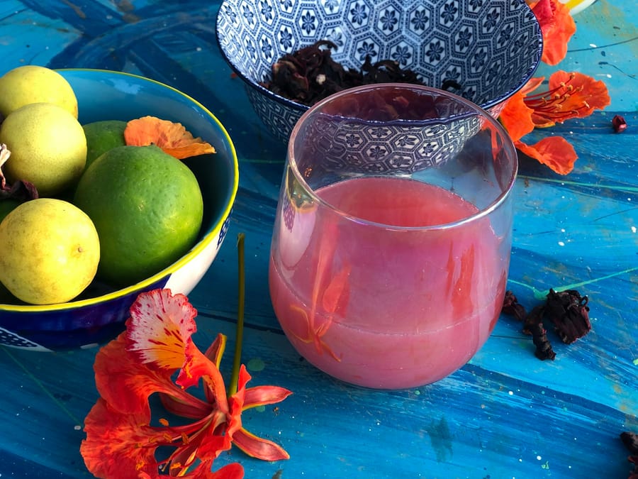 Agua de Jamaica — House-made hibiscus agua fresca