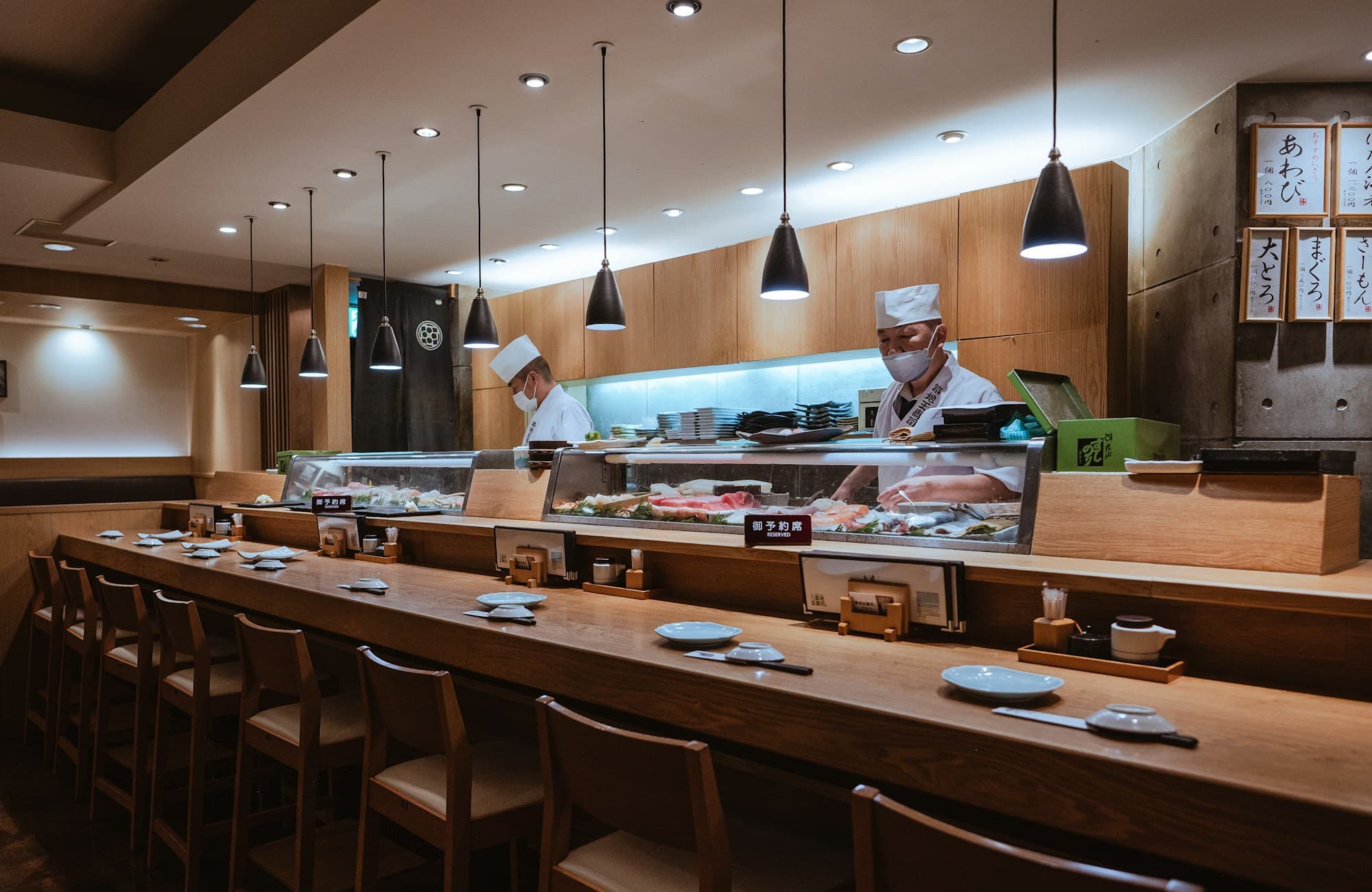 The counter at Hana Omakase