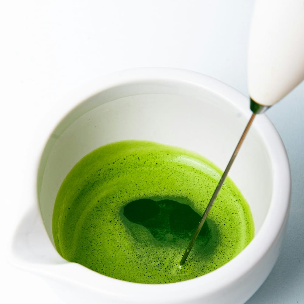 Ceremonial matcha preparation