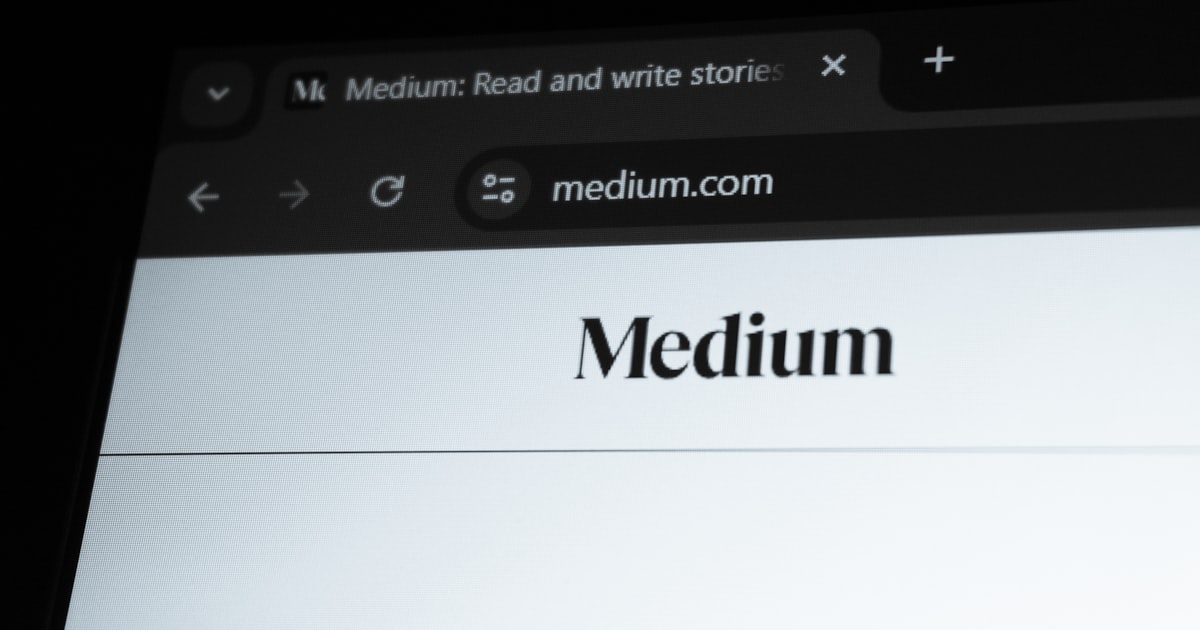 Medium.com website displayed on a screen.