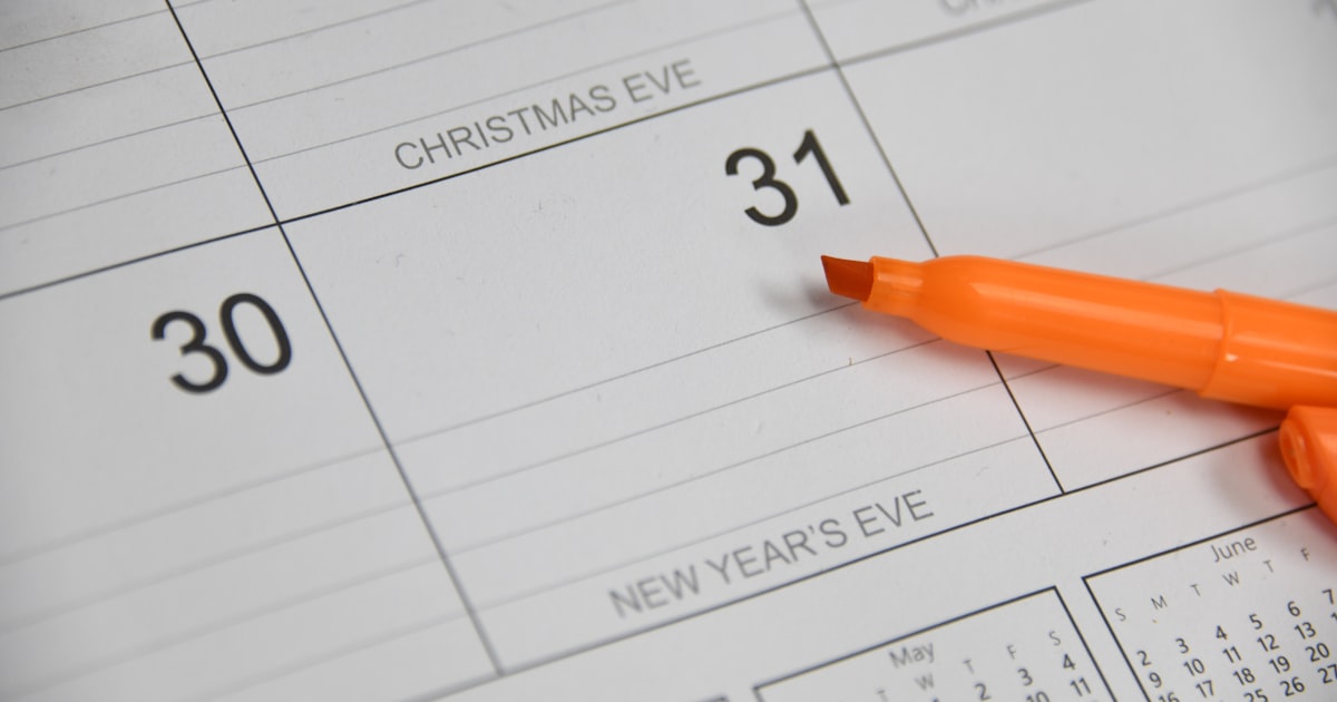 A marker on a calendar