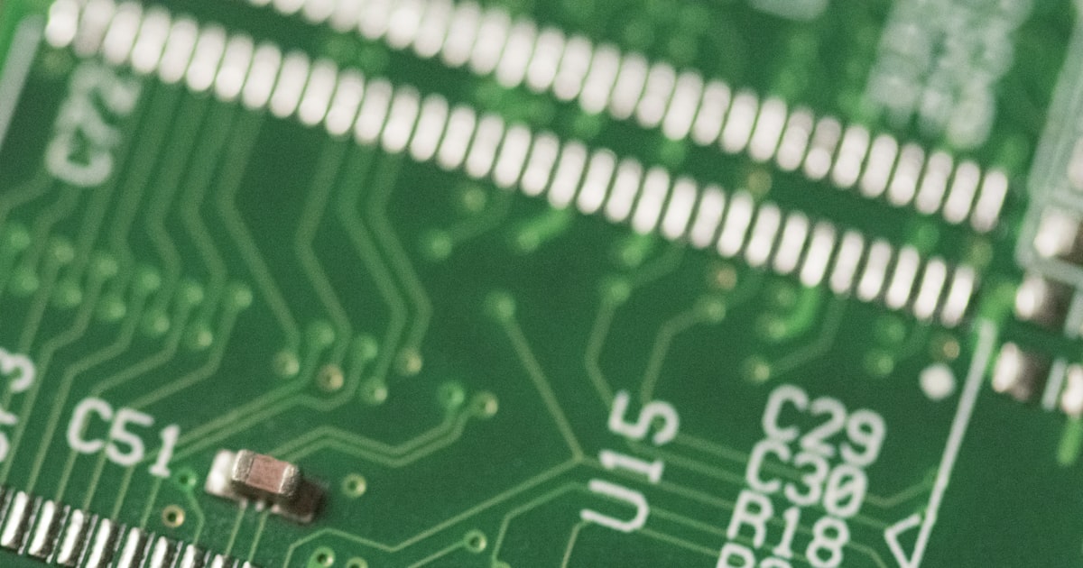A green circuit board