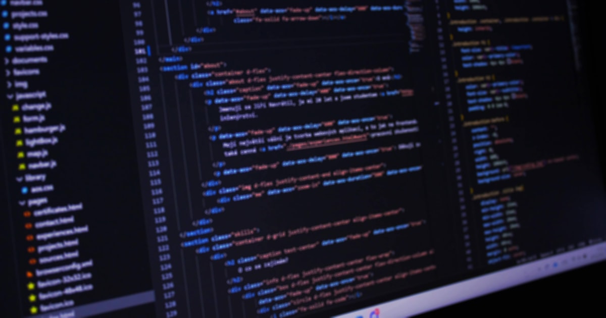 A computer screen with a bunch of code