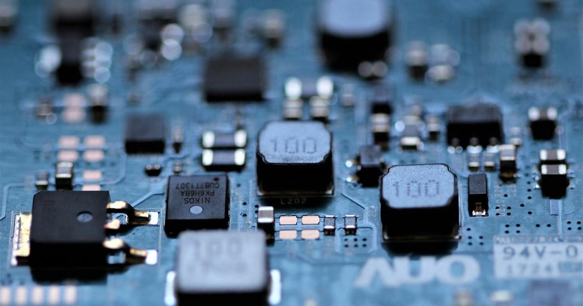 A close up of a circuit board