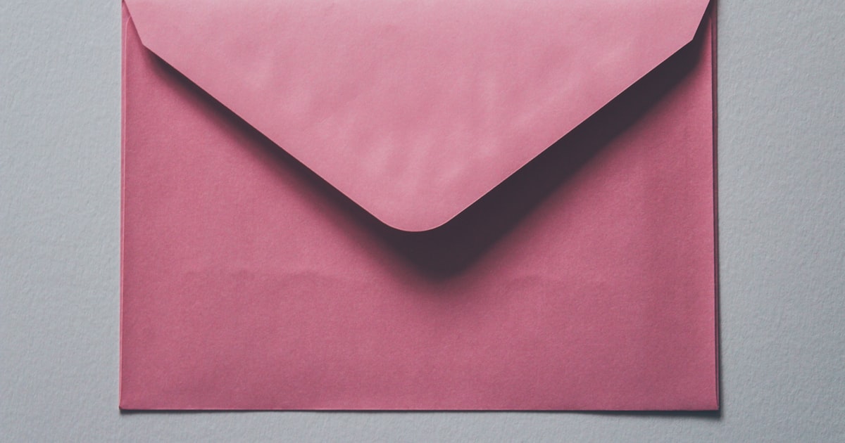 Pink envelope