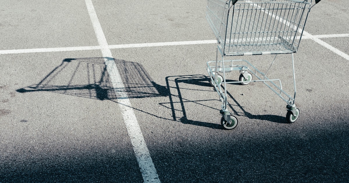 Gray shopping cart