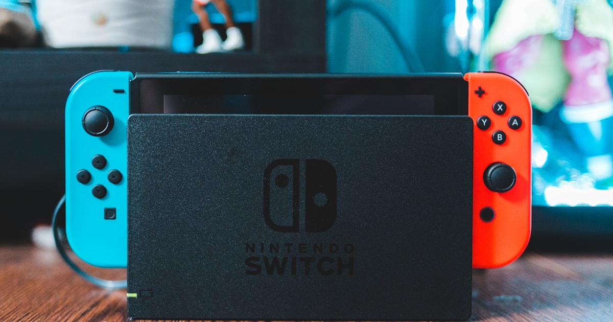 Black and red nintendo switch