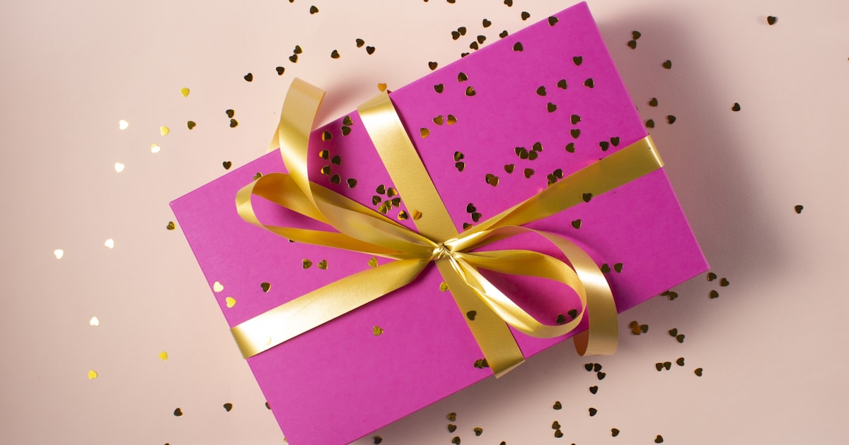 A wrapped gift box