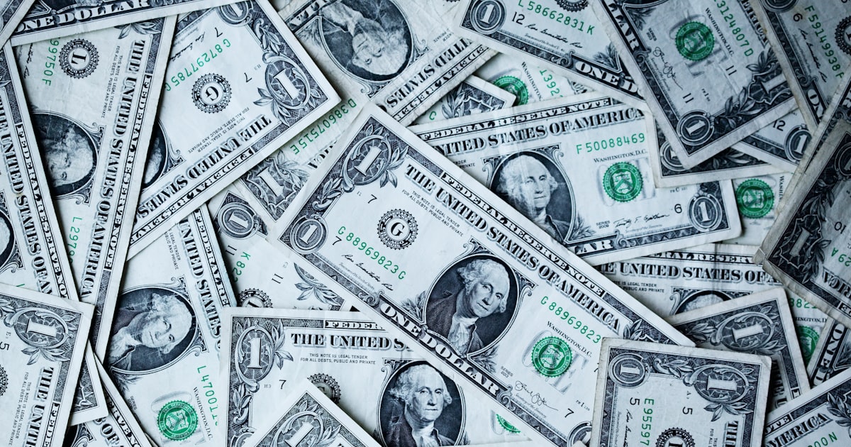 1 u.s.a dollar banknotes