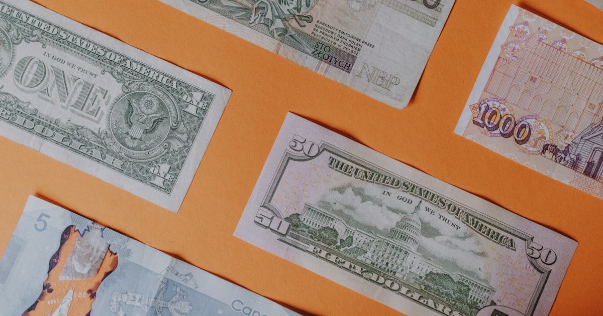 Assorted banknotes